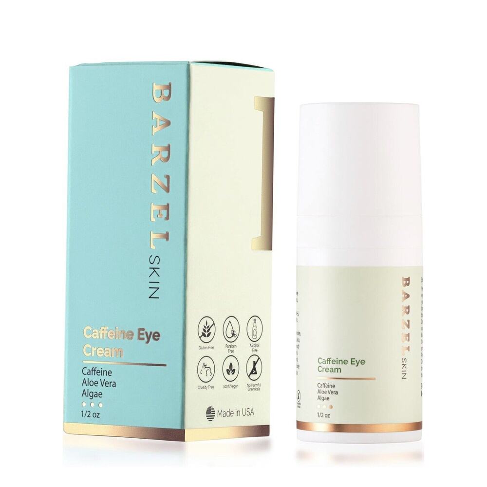 Barzel Caffeine Eye Cream Aloe For Dark Circle Puffy Eye NEW Anti Aging USA